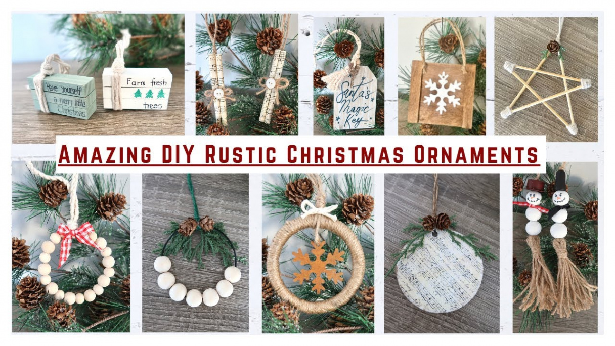 AMAZING DIY RUSTIC CHRISTMAS ORNAMENTS You Must Try * $ DIY Ornaments *  BlondieNextDoor