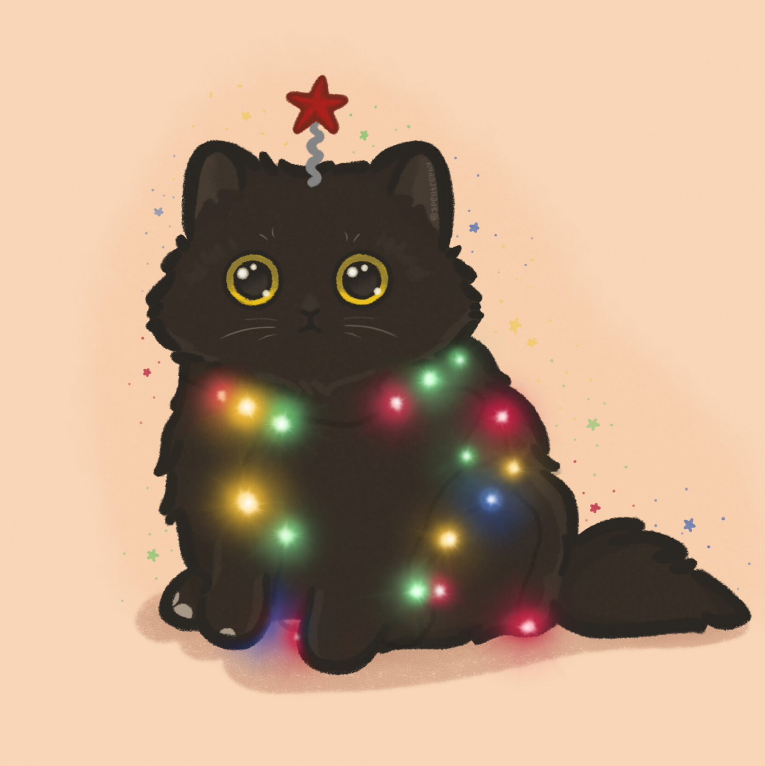 ArtStation - Xmas tree cat meme