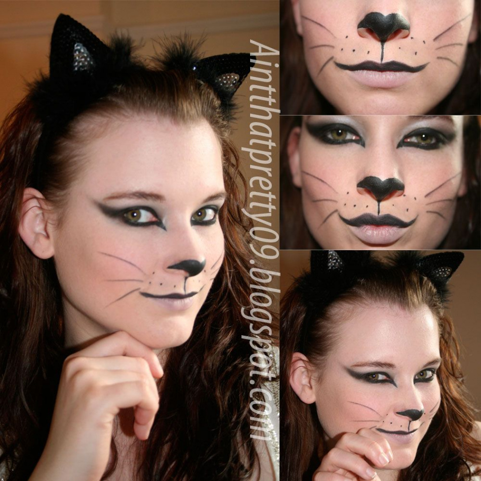 black cat make-up for the Trunk or Treat  Cat face makeup, Cat