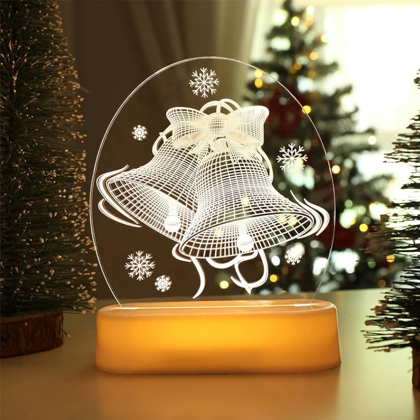 BLOOMWIN Christmas Lighting Bells LED Christmas Decoration D Lamp