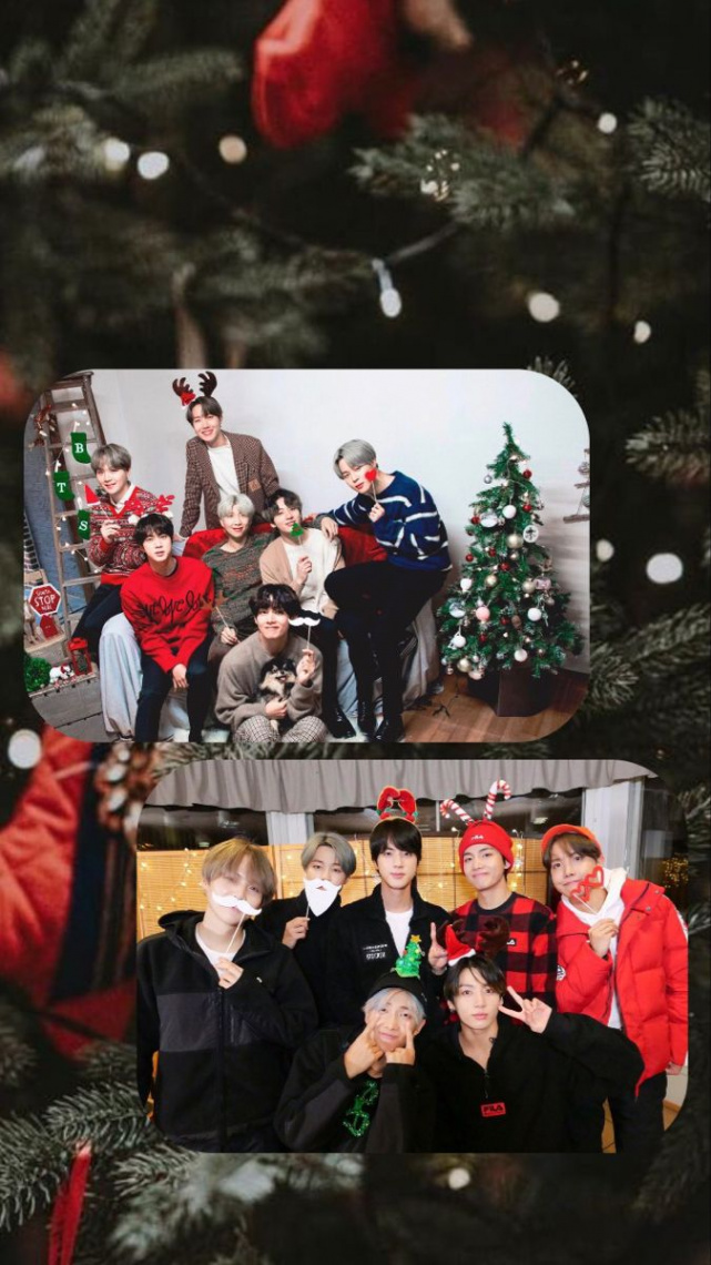 BTS OT Christmas wallpaper