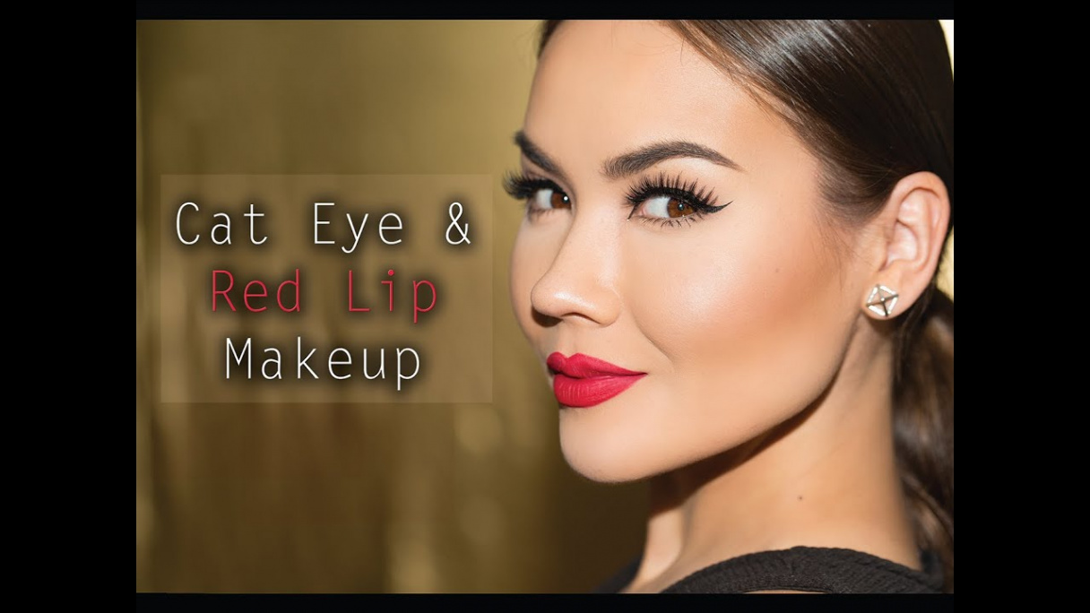 Cat Eye + Red Lip Makeup Tutorial