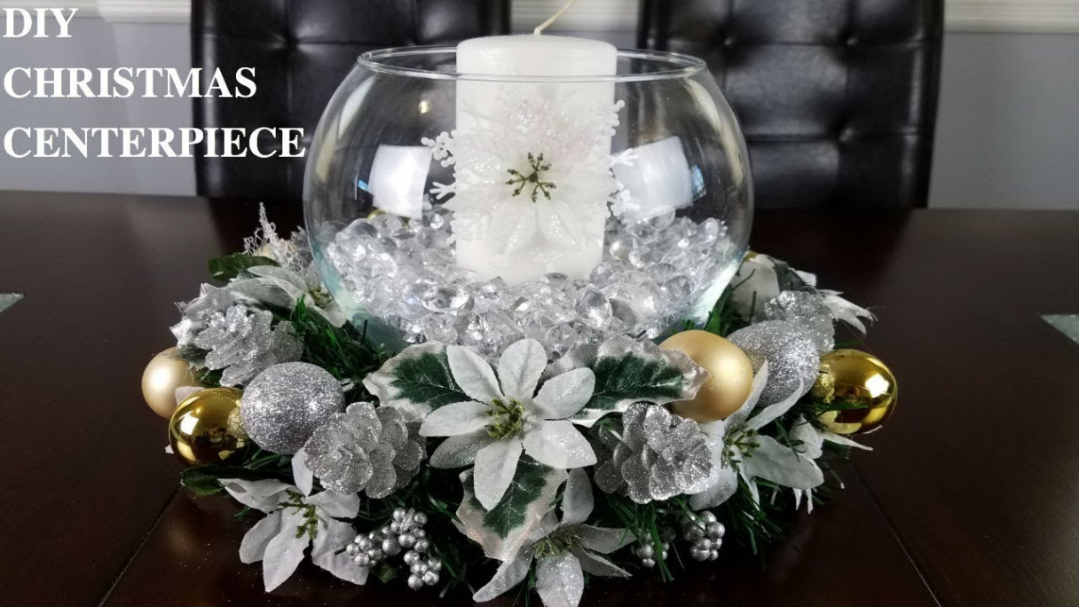 Centerpiece ideas: DIY Glam Christmas Centerpiece : xmas decor