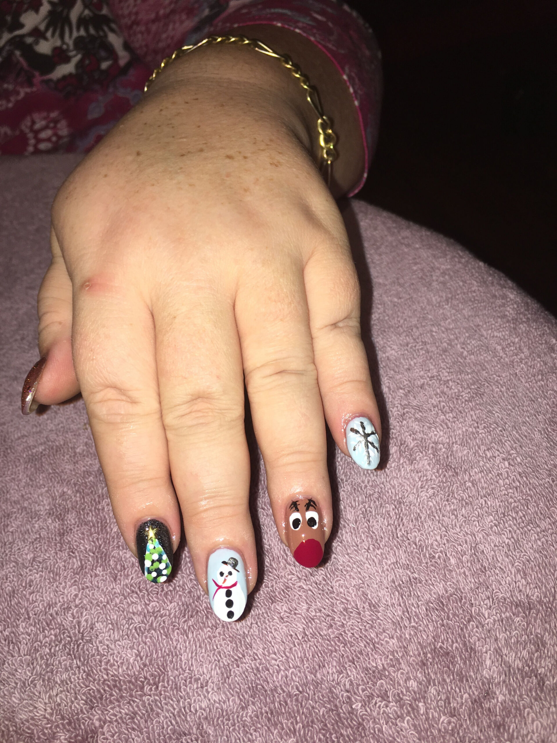 Christmas characters nails  Christmas nail art design  Christmas