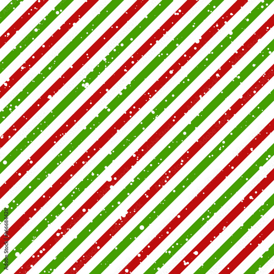 Christmas diagonal striped red and green lines on white background