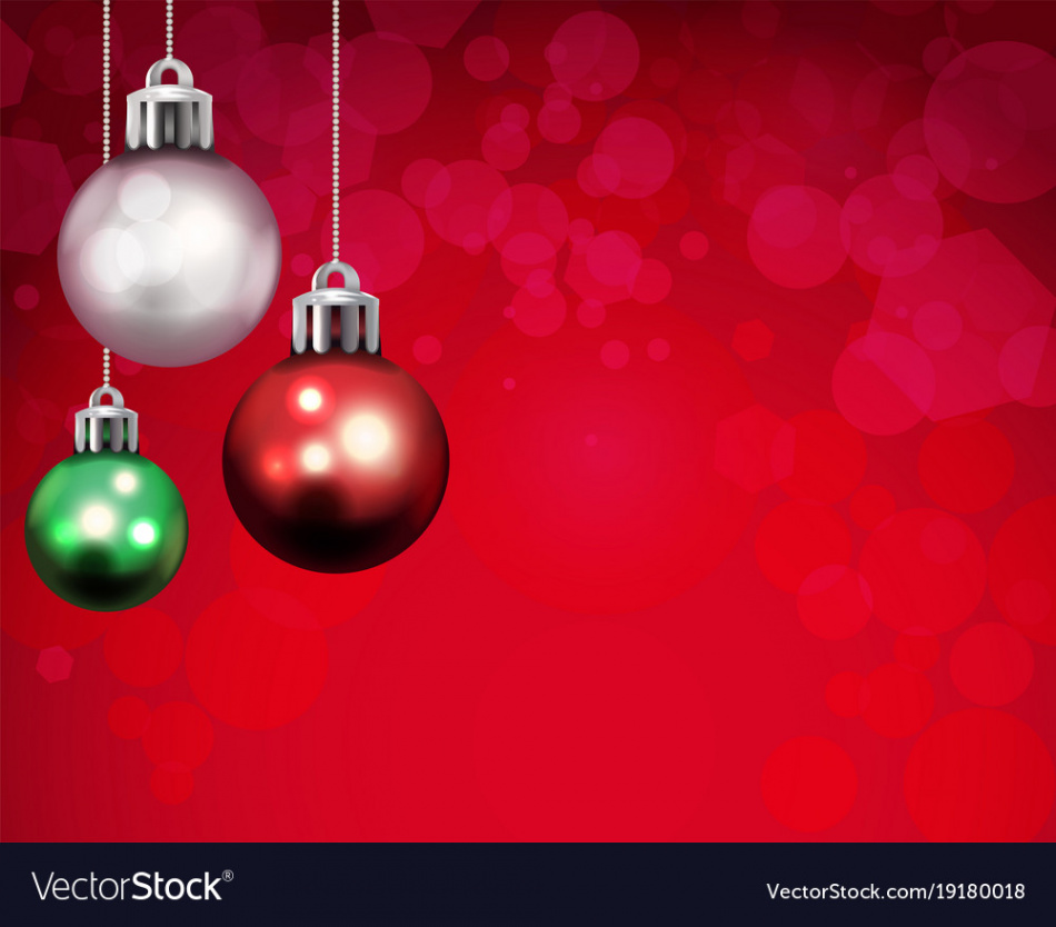 Christmas holiday ornaments template background Vector Image