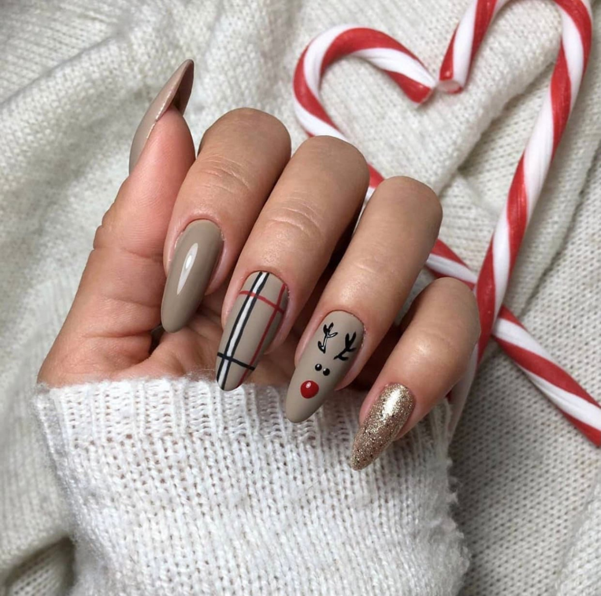 Christmas nails design Press On Nails Fake Nails - Etsy