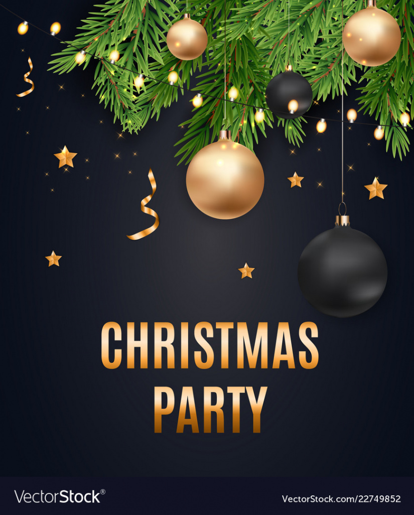 Christmas party background Royalty Free Vector Image