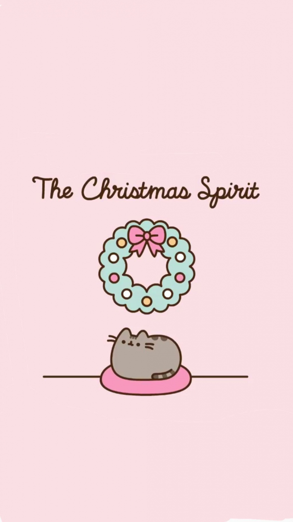 christmas pusheen wallpaper !! @kaiamakaela  Pusheen christmas