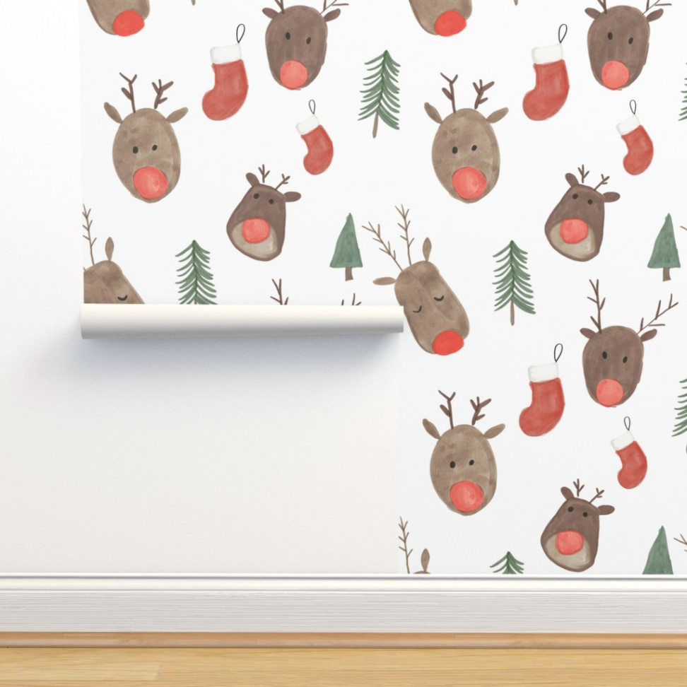 christmas reindeer friends [] Wallpaper bynorlie_studio