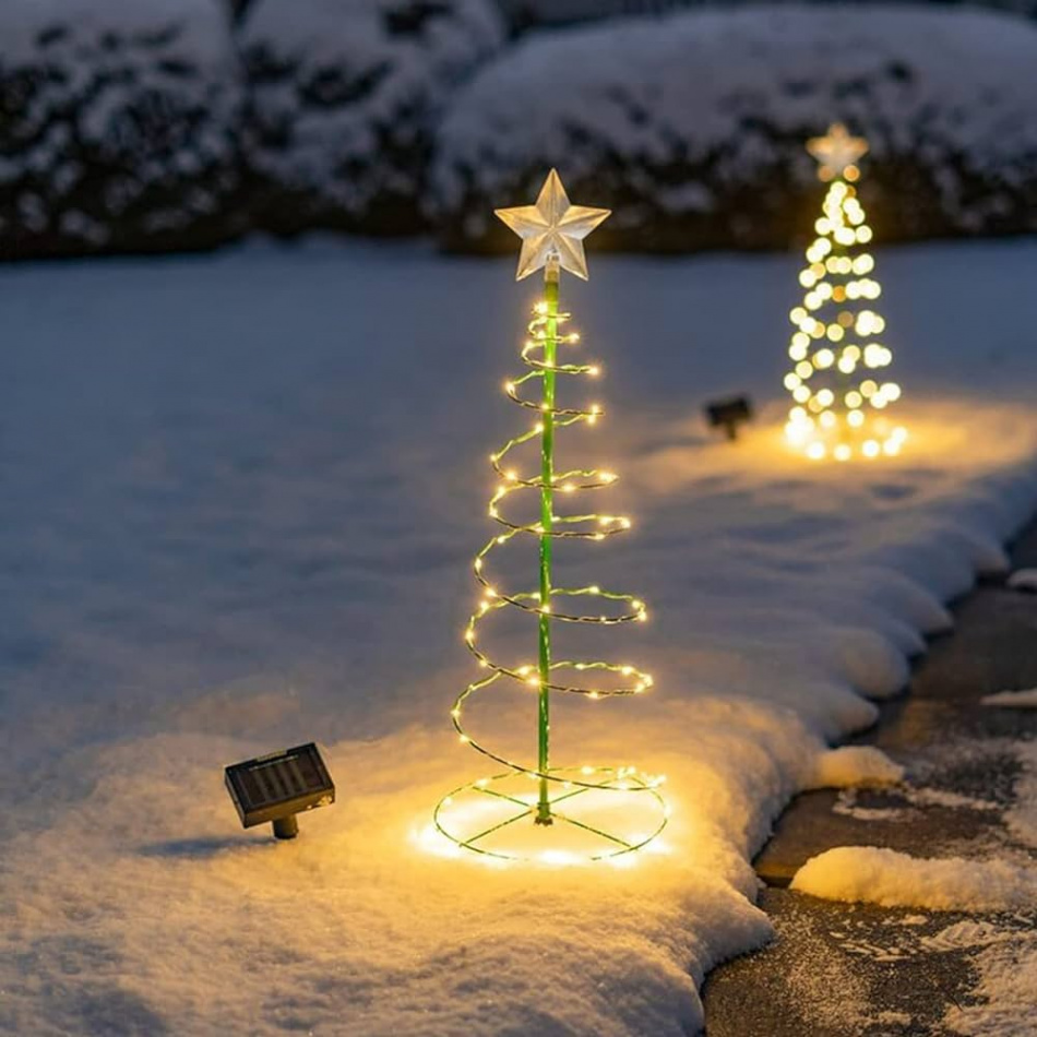 Christmas Tree Lighting Outdoor Solar Christmas Decoration Outdoor Solar  Weatherproof Christmas Tree Christmas Lighting LED Outdoor Solar Fairy  Lights