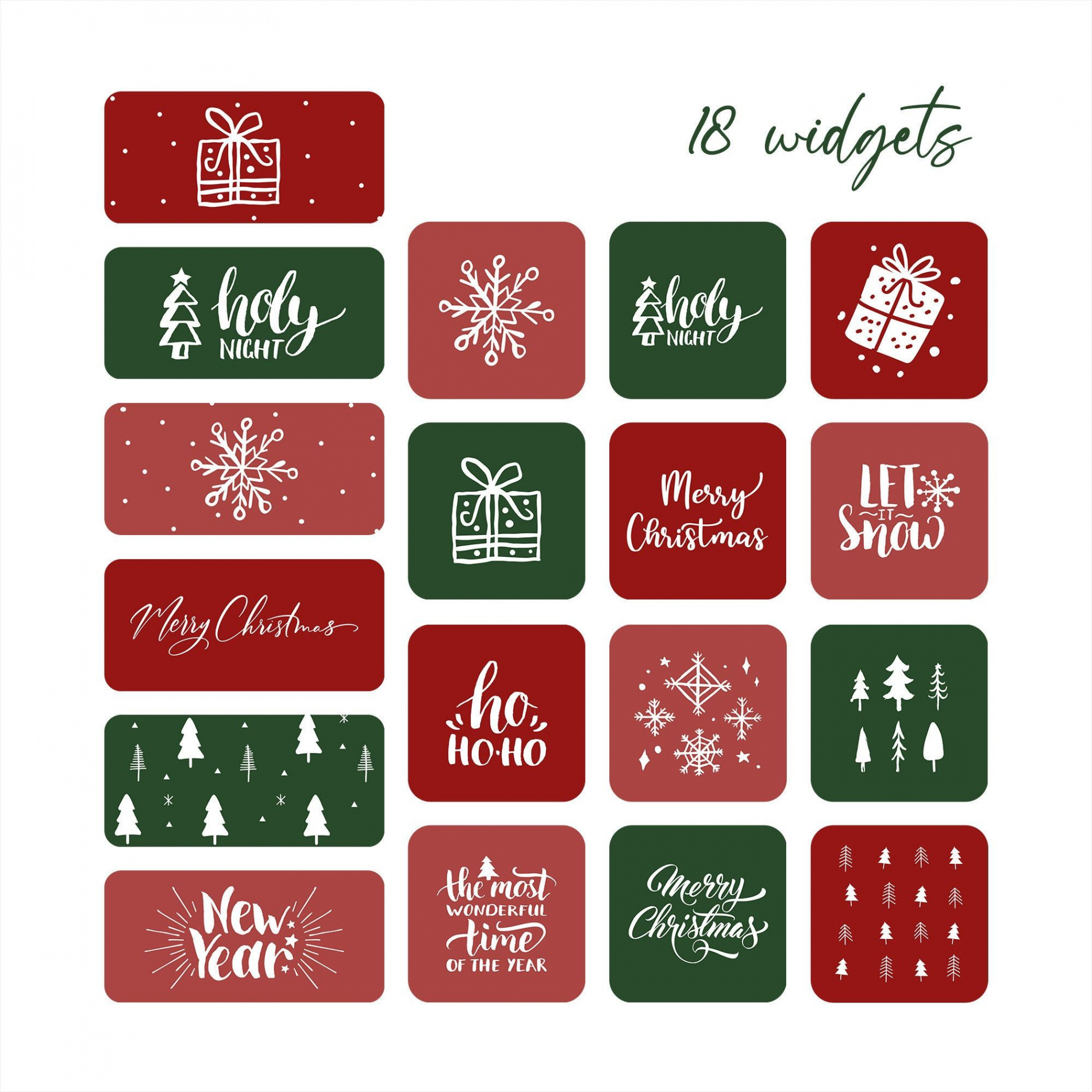 Christmas Widget Pack Christmas Widgets Xmas Homescreen - Etsy