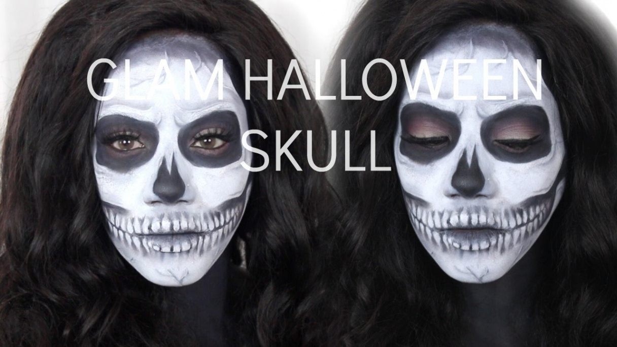 CREEPY AND CUTE HALLOWEEN SKULL MAKEUP  FOR DARK SKIN