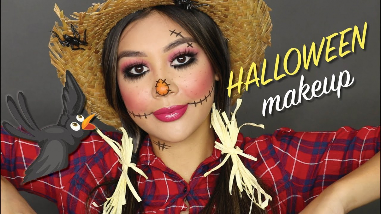 CUTE HALLOWEEN SCARECROW MAKEUP TUTORIAL