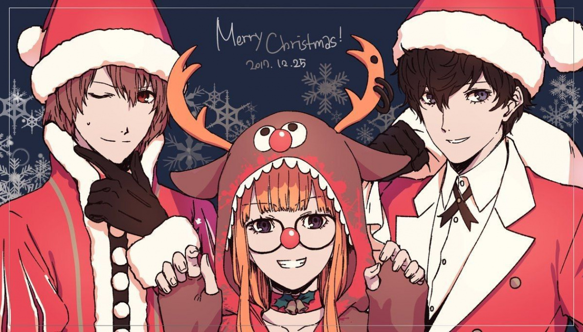 Cute Persona  Christmas Art  Persona  anime, Persona , Persona