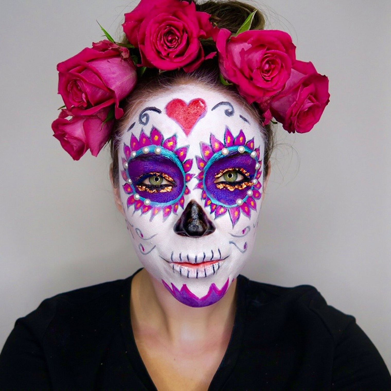 Day of The Dead Makeup: Sugarskulls Tutorial How To  Glamour UK