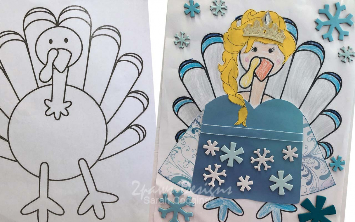 Disguise a Turkey Project: Queen Elsa - paws Designs