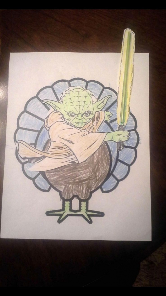 Disguise a turkey Yoda!  Turkey disguise, Turkey disguise project