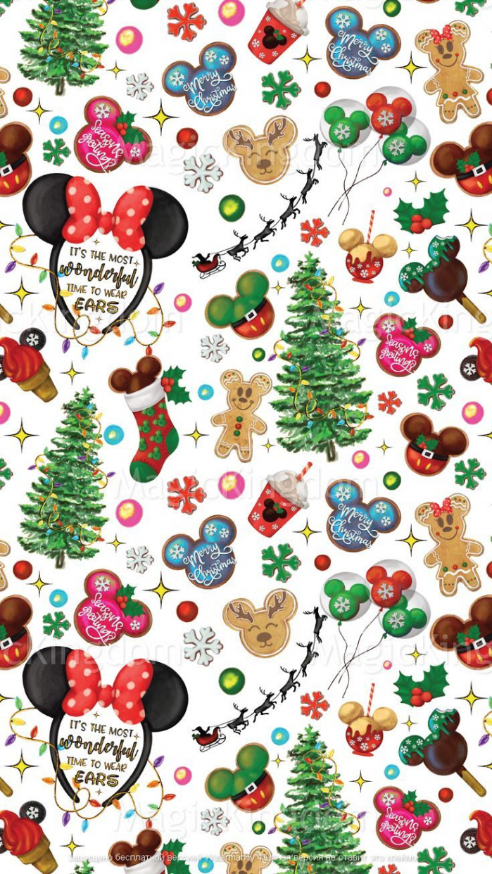 Disney Christmas digital paper Magic Kingdom Disney paper