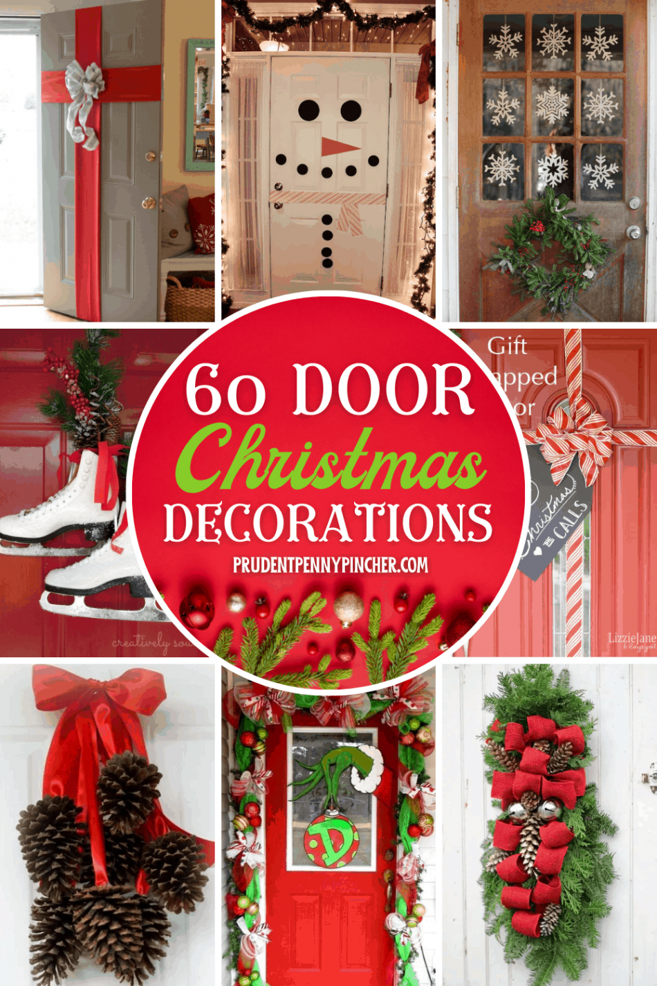 DIY Christmas Door Decorations - Prudent Penny Pincher