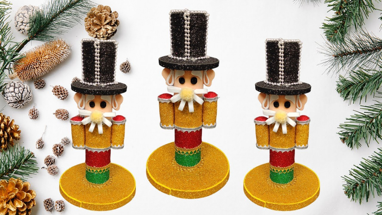 DIY Nutcracker making idea - Amazing Christmas Ornaments - new year  christmas decoration