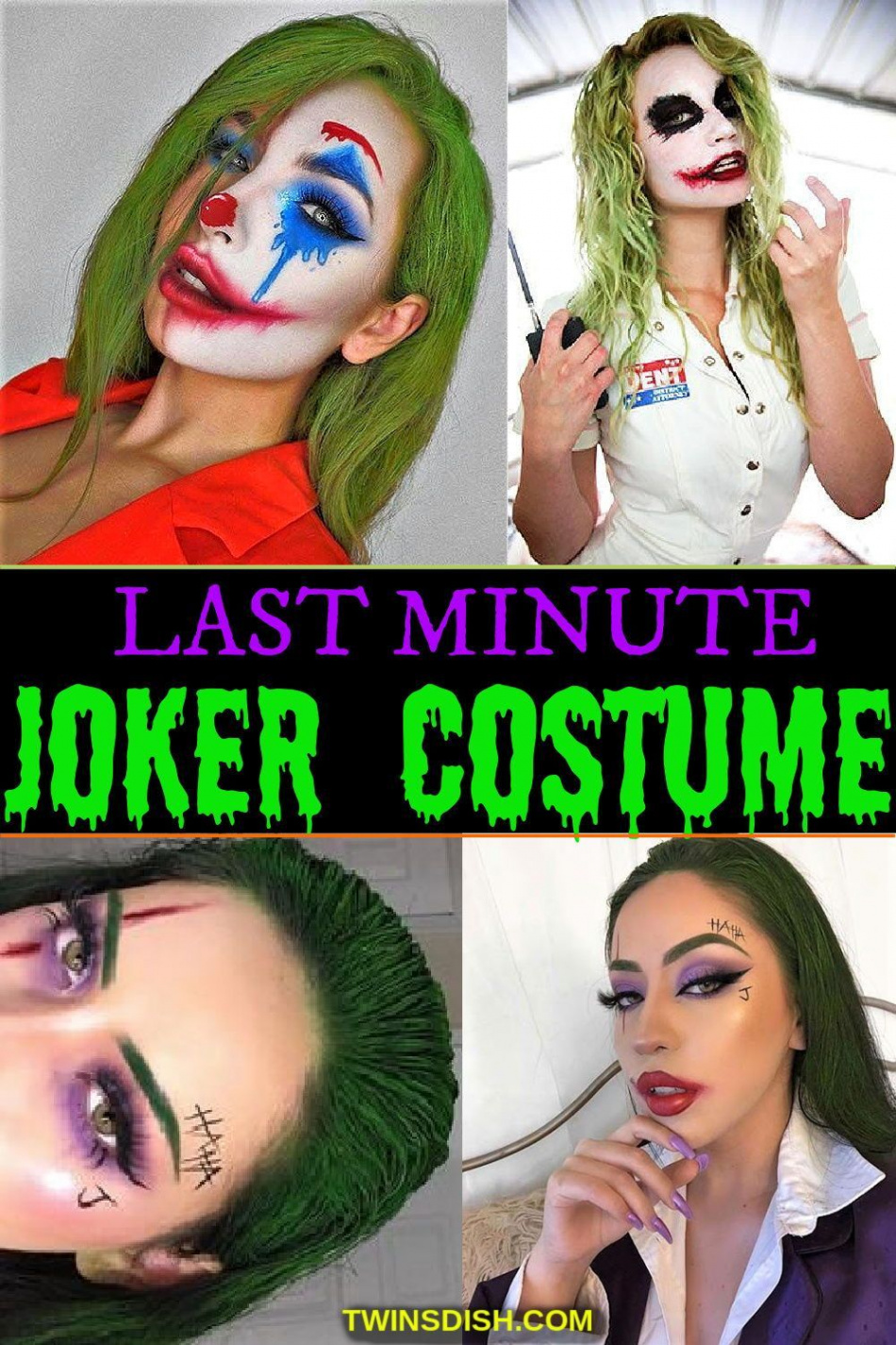 Easy DIY Joker Halloween Costume Ideas For  #Halloweencostumes