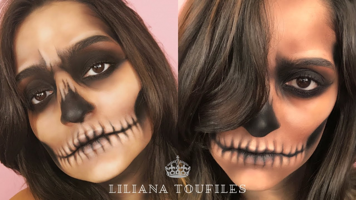 EASY SKULL MAKEUP TUTORIAL  Halloween Makeup