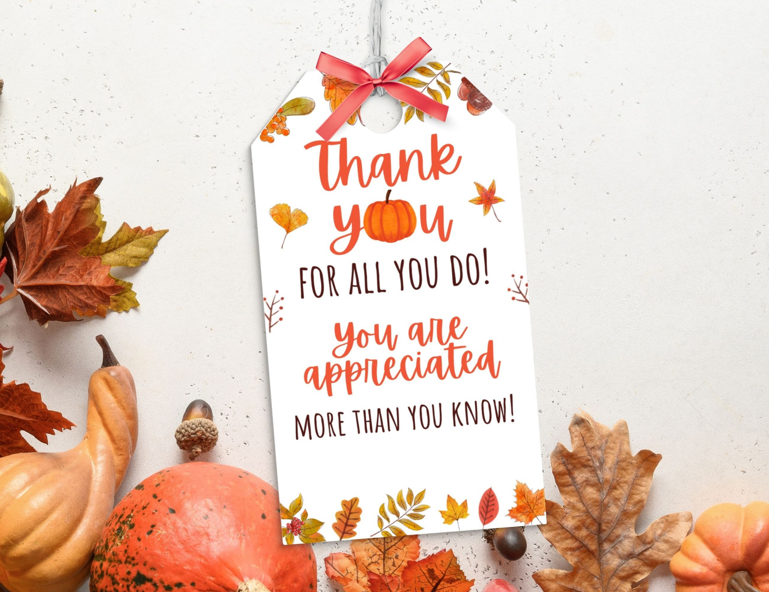 Fall Thank You Tags Fall Appreciation Tags Staff - Etsy