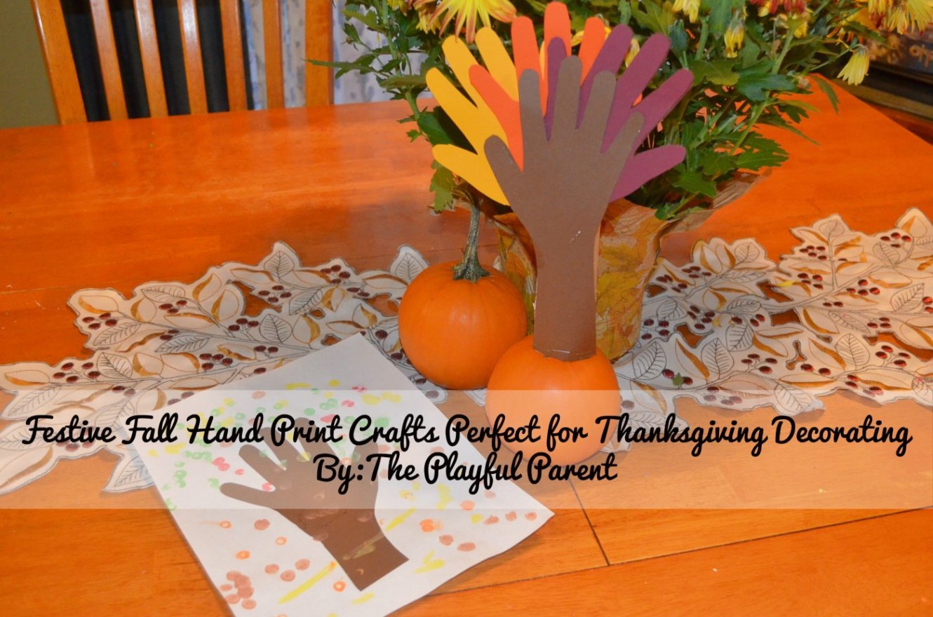 FESTIVE FALL HAND PRINT CRAFTS, PERFECT FOR THANKSGIVING DECORATING