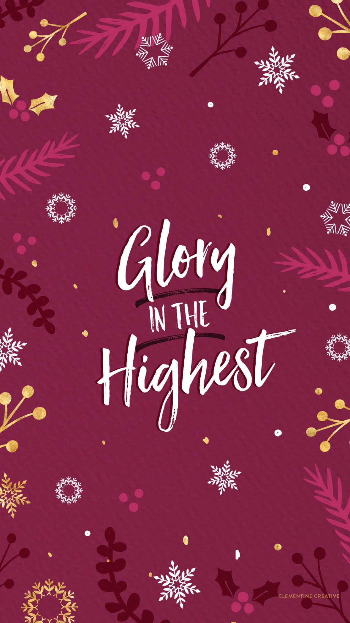 Free Christmas Desktop Wallpaper - Glory in the Highest  Free