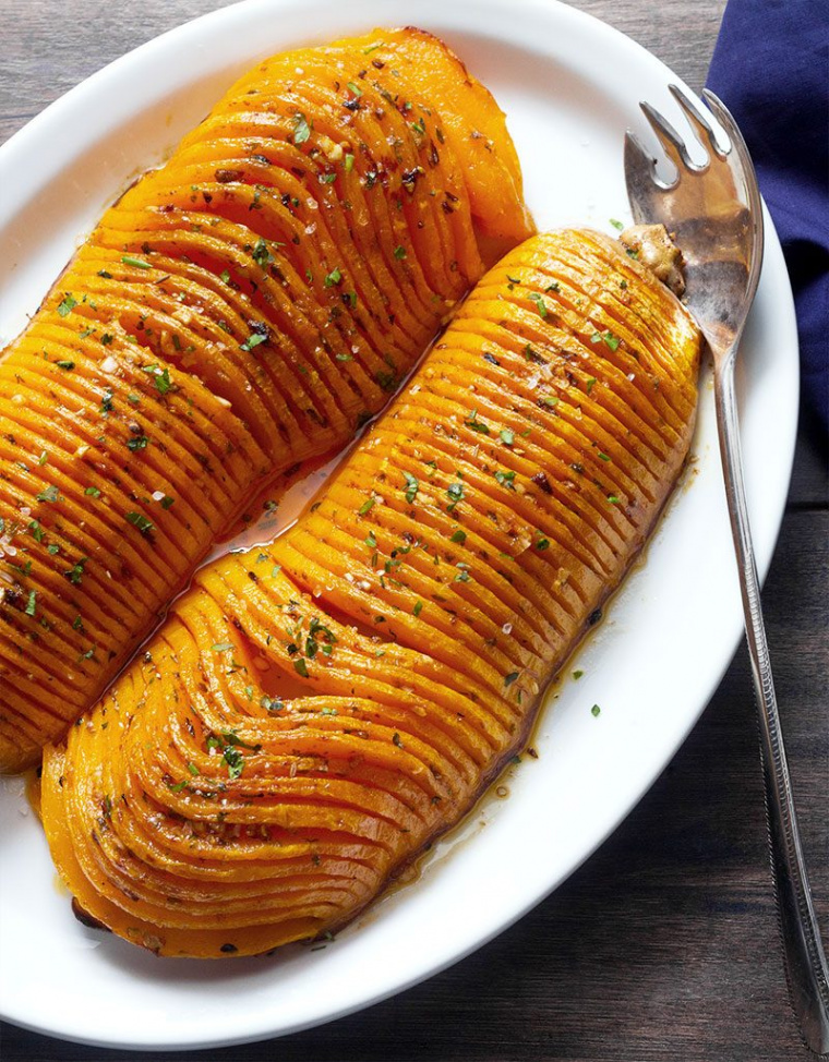 Garlic Butter Roasted Butternut Squash