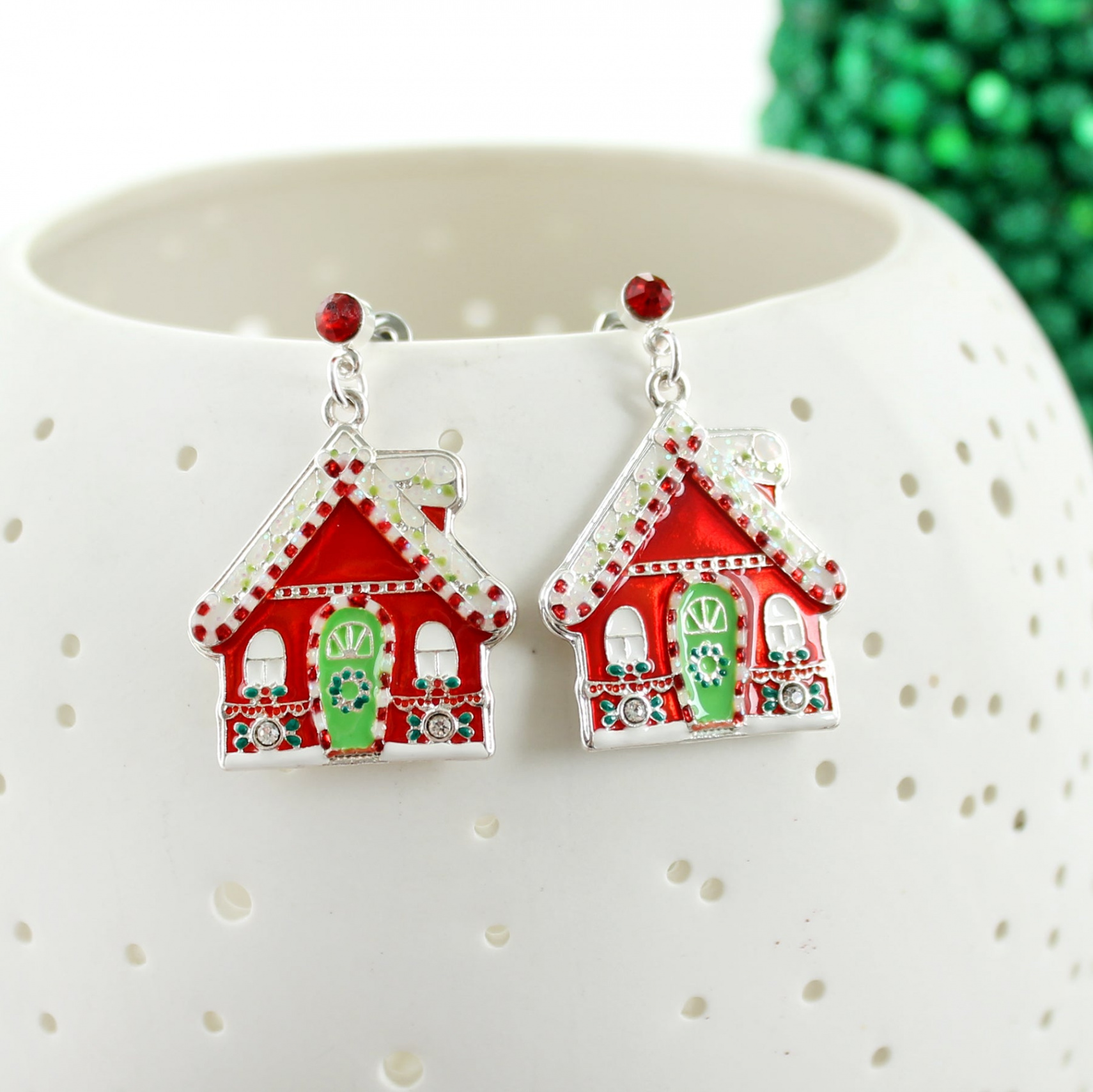 Gingerbread House Christmas Earrings – Seasons Jewelry - Retail