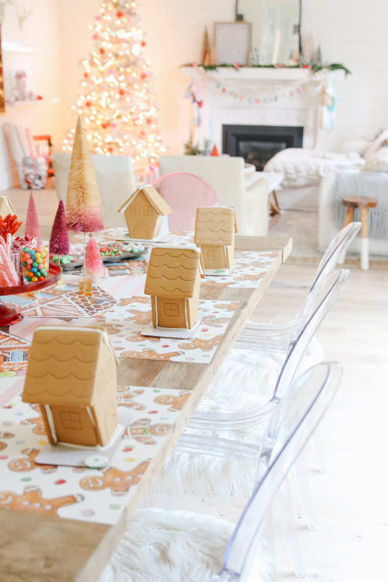 Gingerbread House Decorating Party for Kids - Modern Glam