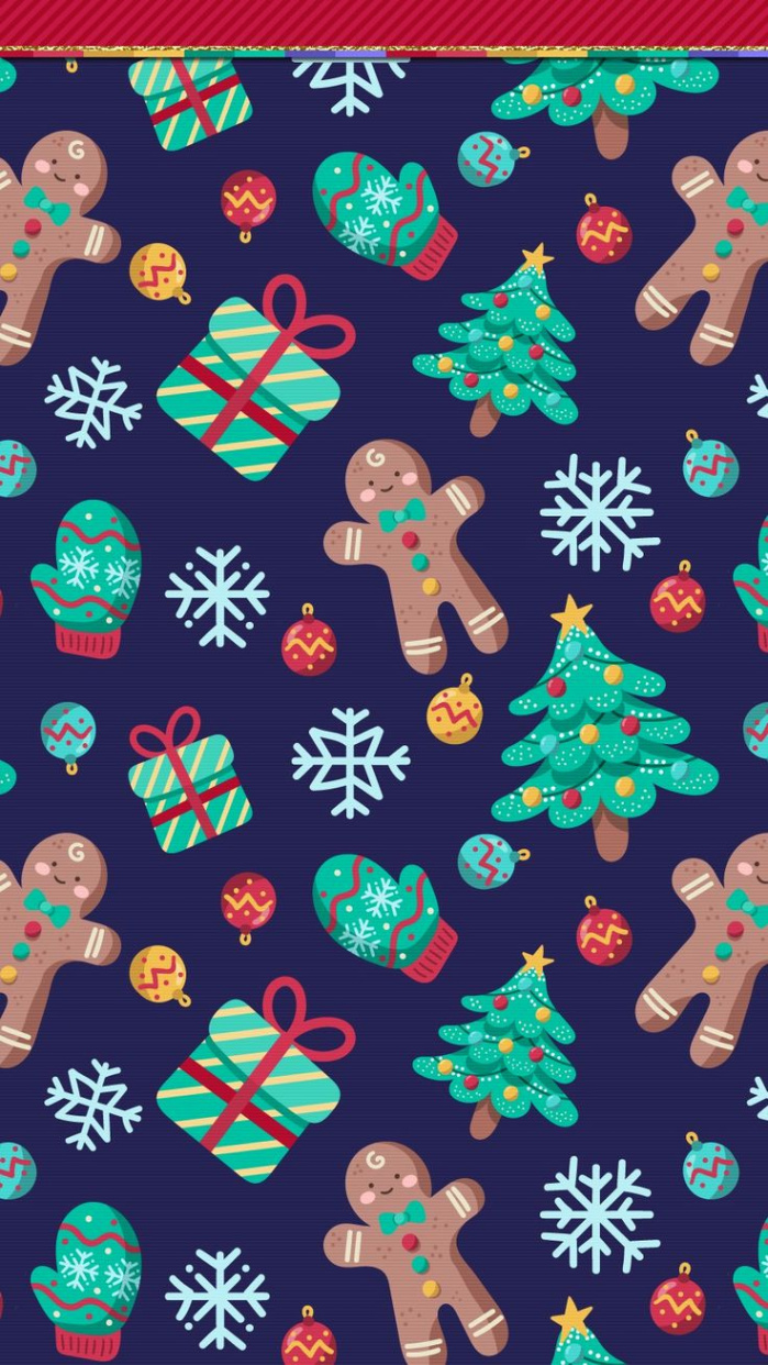 Gingerbread man Christmas #digitalcutewalls  Cute christmas