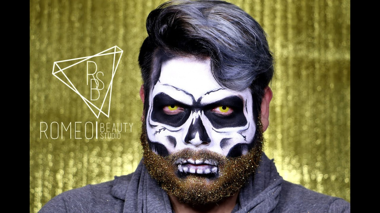 Glitter beard skull