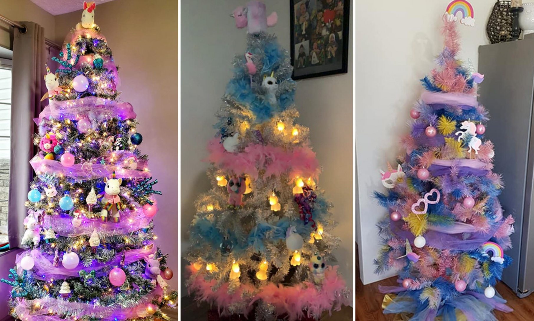 How mums transform traditional trees into eye-popping unicorn