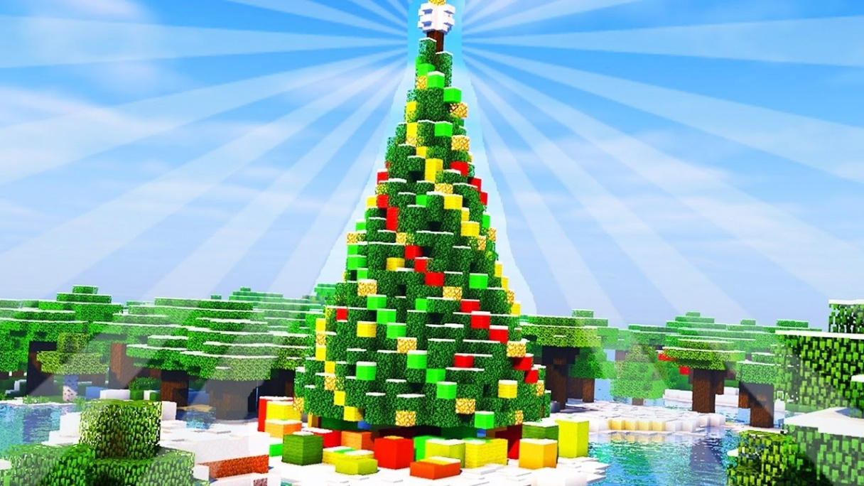 How To Build a CHRISTMAS TREE in Minecraft (CREATIVE BUILDING)