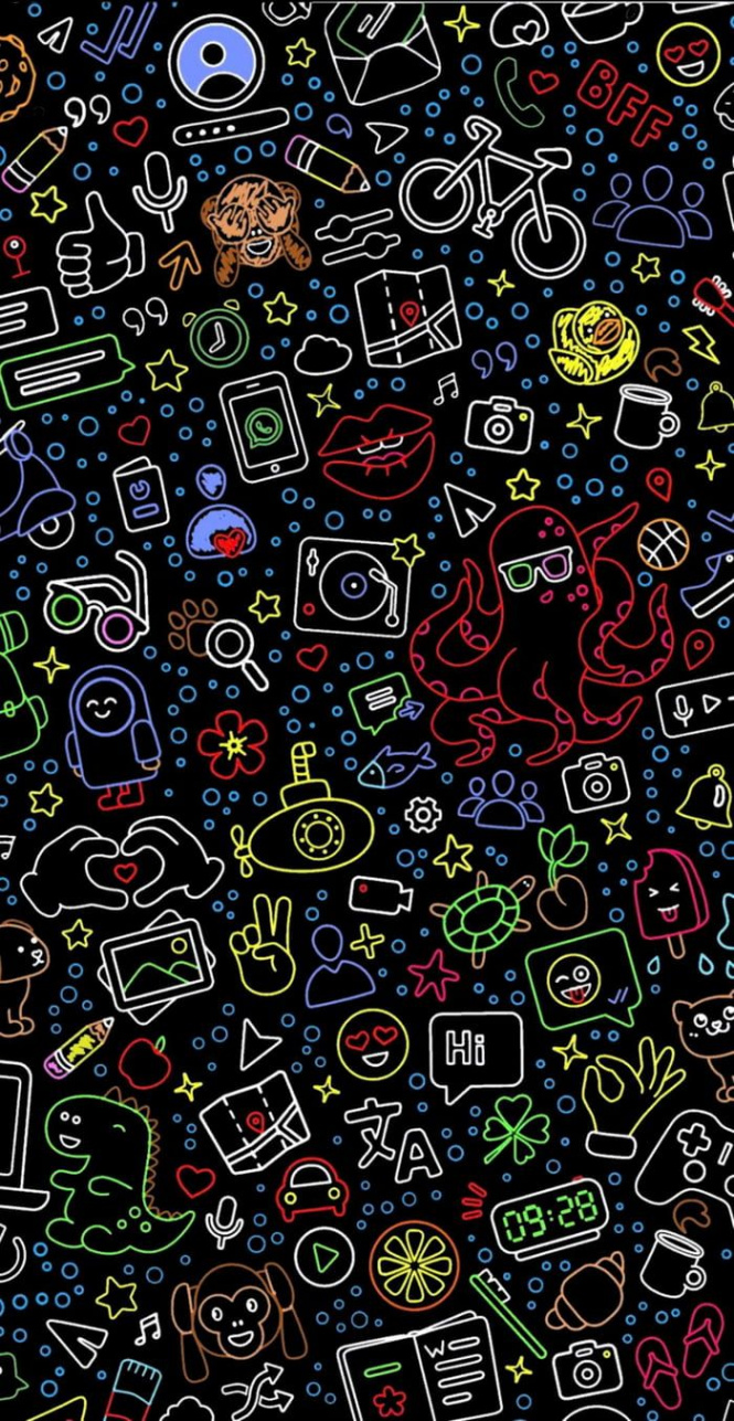 Icons (x) - Wallpaper  Whatsapp background, Chat