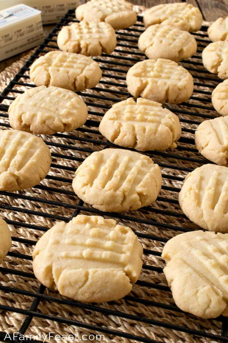 -Ingredient Shortbread Cookies - A Family Feast®