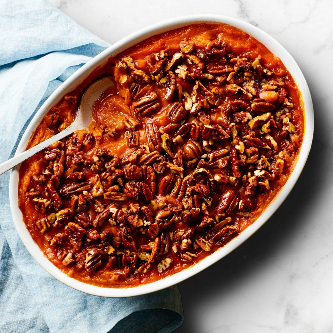 -Ingredient Sweet Potato Casserole With Maple Pecans