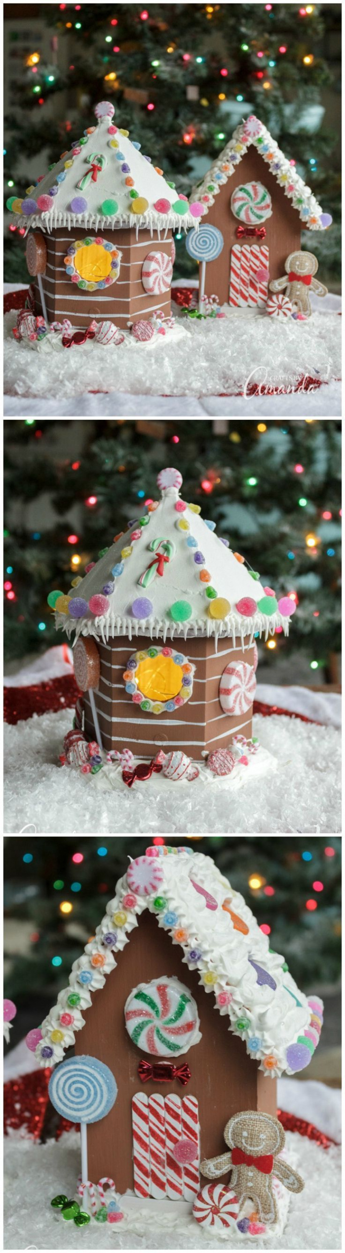 Learn how to make an adorable non-edible birdhouse gingerbread