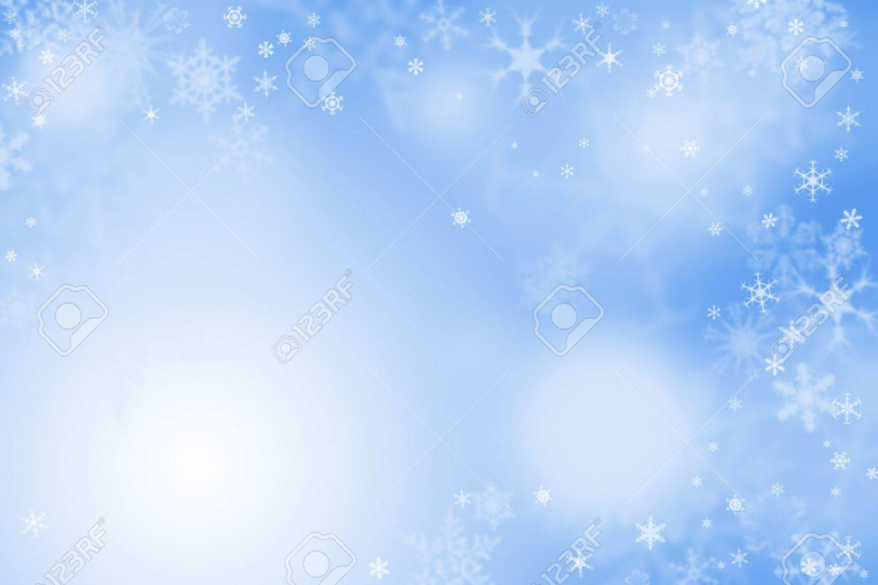 Light Blue Winter Wallpaper With Snow Stock Photo, Picture and