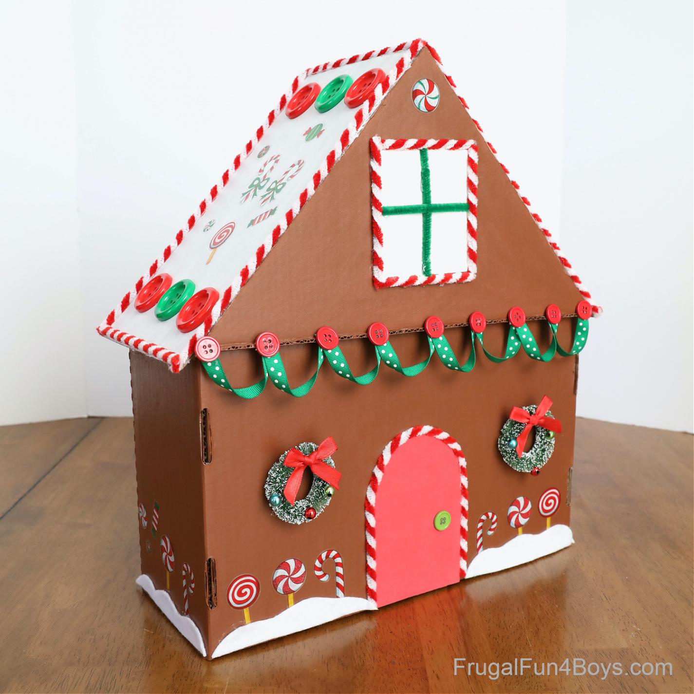 Make a Cardboard Gingerbread Dollhouse - Frugal Fun For Boys and Girls