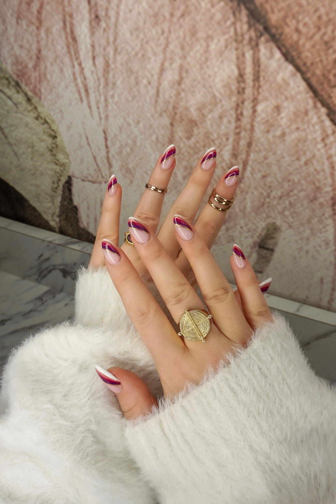 Manicure of the Month: Fall French Twist Nails - living after