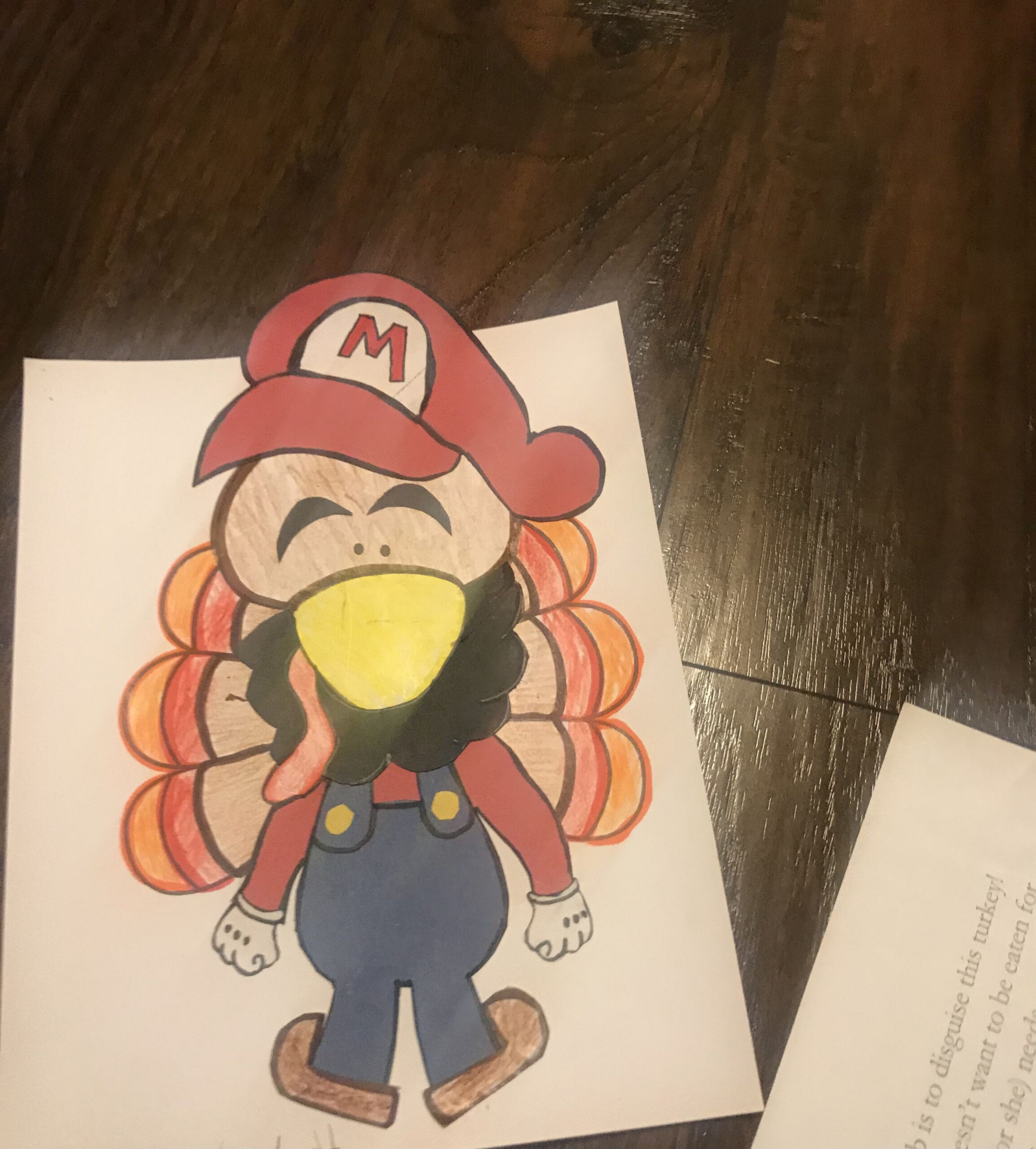 Mario Turkey Disguise  Turkey disguise project, Turkey disguise