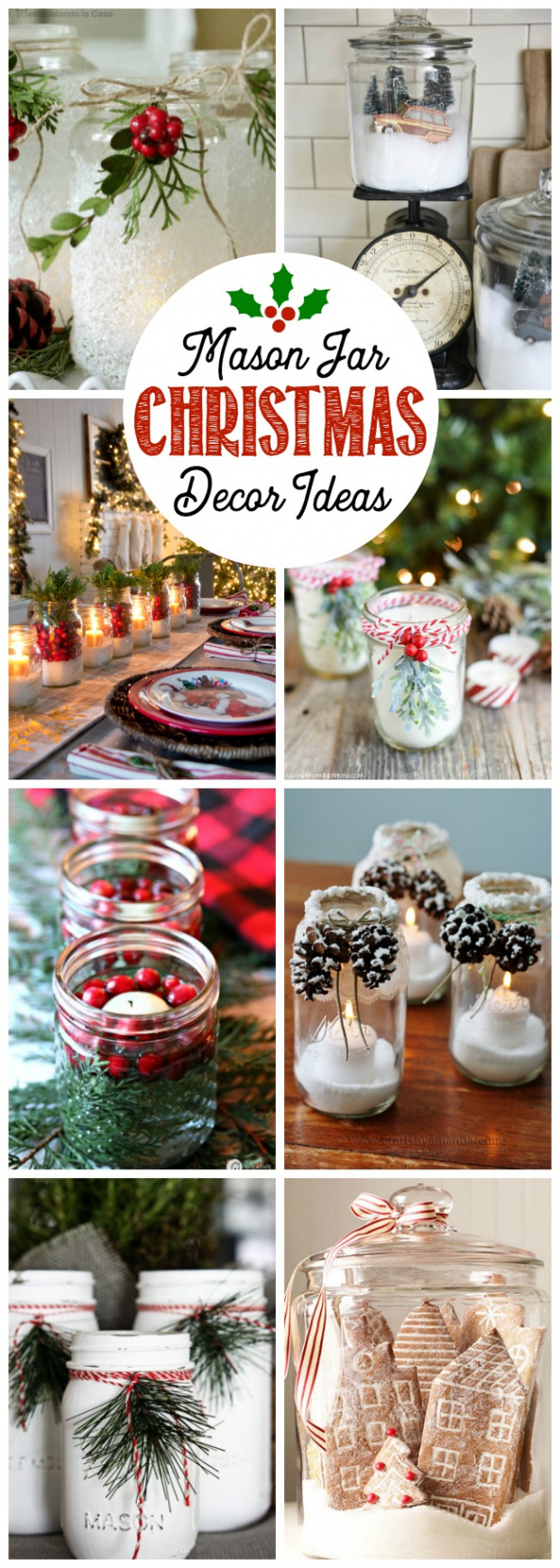 Mason Jar Christmas Decorating Ideas - Clean and Scentsible