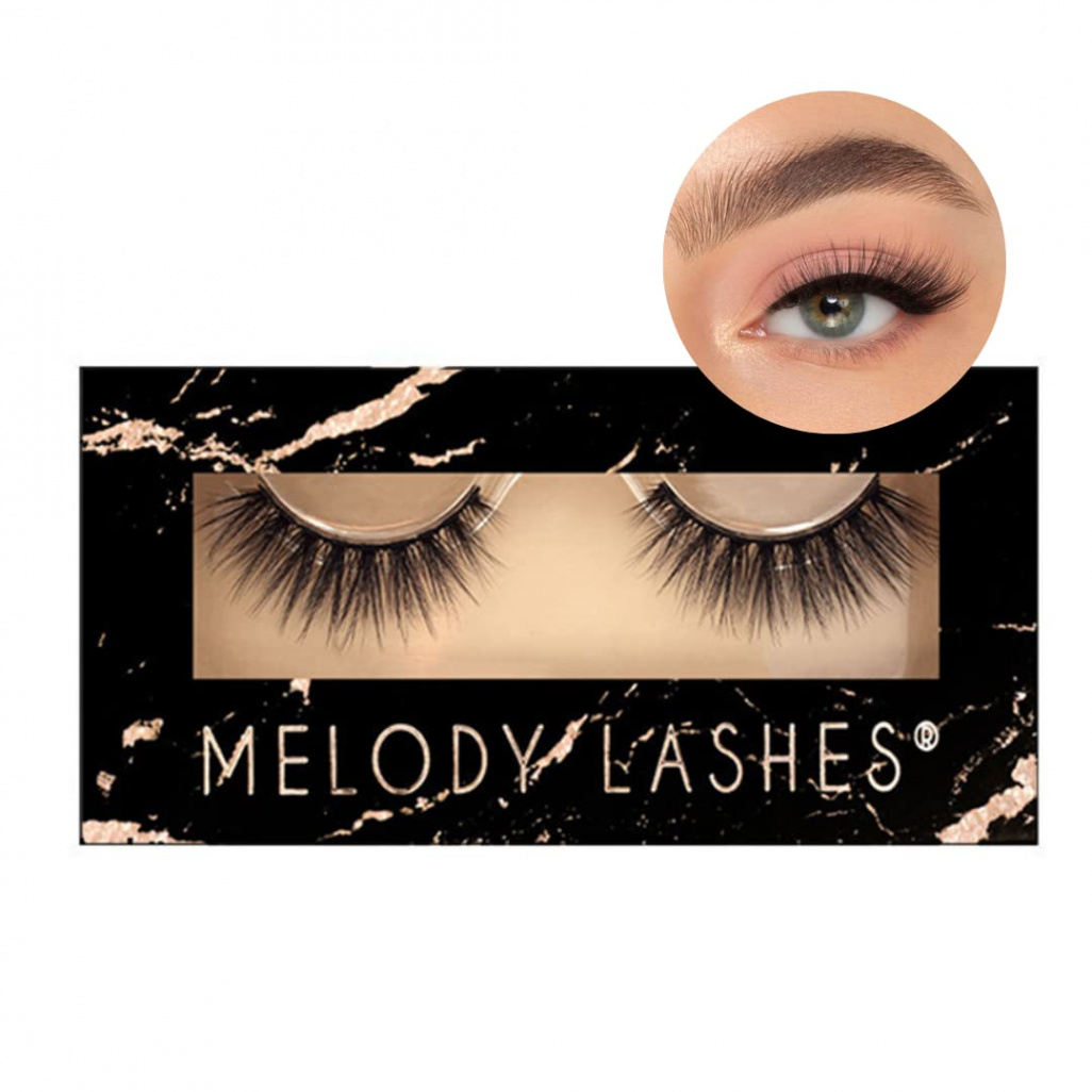 Melody Lashes hochwertige künstliche Wimpern in voller Länge und ultra  fluffig fake lashes bis zu x Wiederverwendbar Vegan (Boujee)