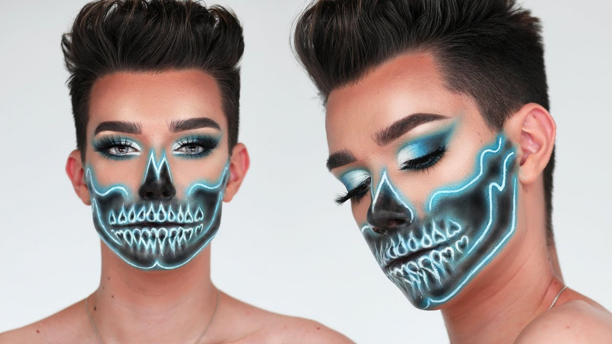 NEON SKULL HALLOWEEN MAKEUP TUTORIAL