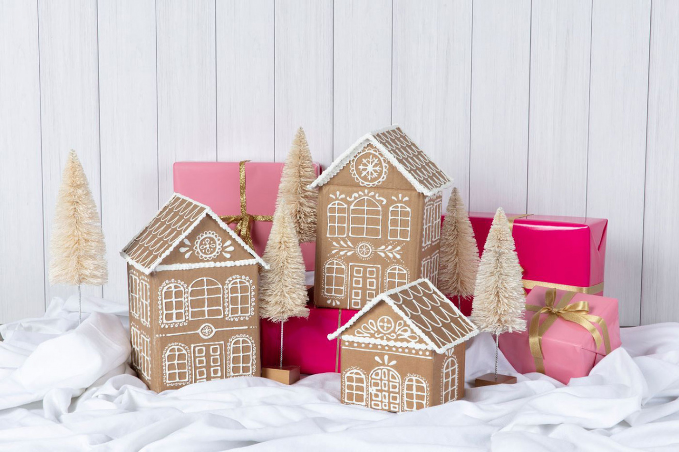 No Bake Gingerbread Village Centerpiece – Flea Market Finds: Home