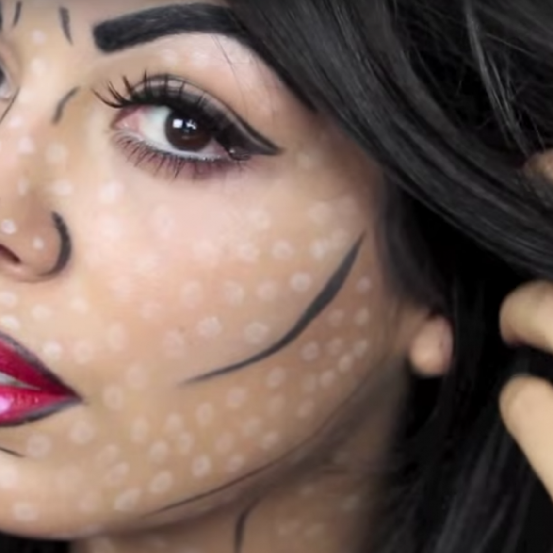 No facepaint required:  insanely easy makeup-only Halloween